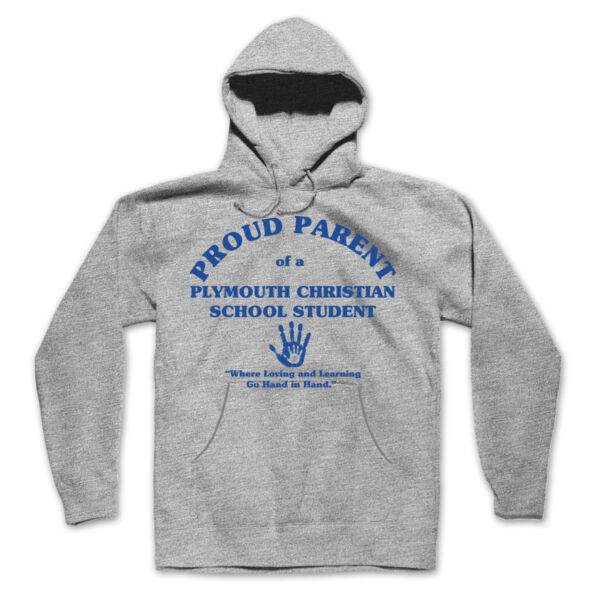 PLYMOUTH - PROUD PARENT - ADULT - PULLOVER HOODIE - LIGHT GRAY WITH BLUE Thumbnail