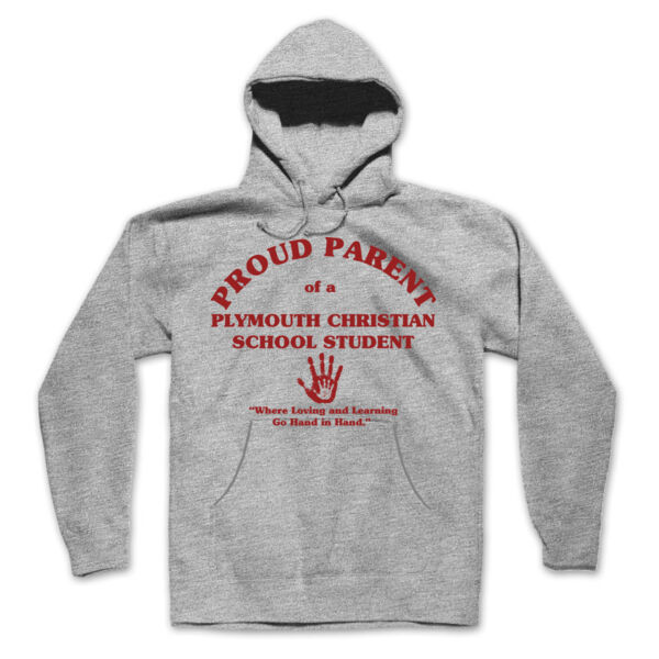 PLYMOUTH - PROUD PARENT - ADULT - PULLOVER HOODIE - LIGHT GRAY WITH RED Thumbnail
